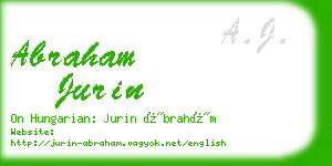 abraham jurin business card
